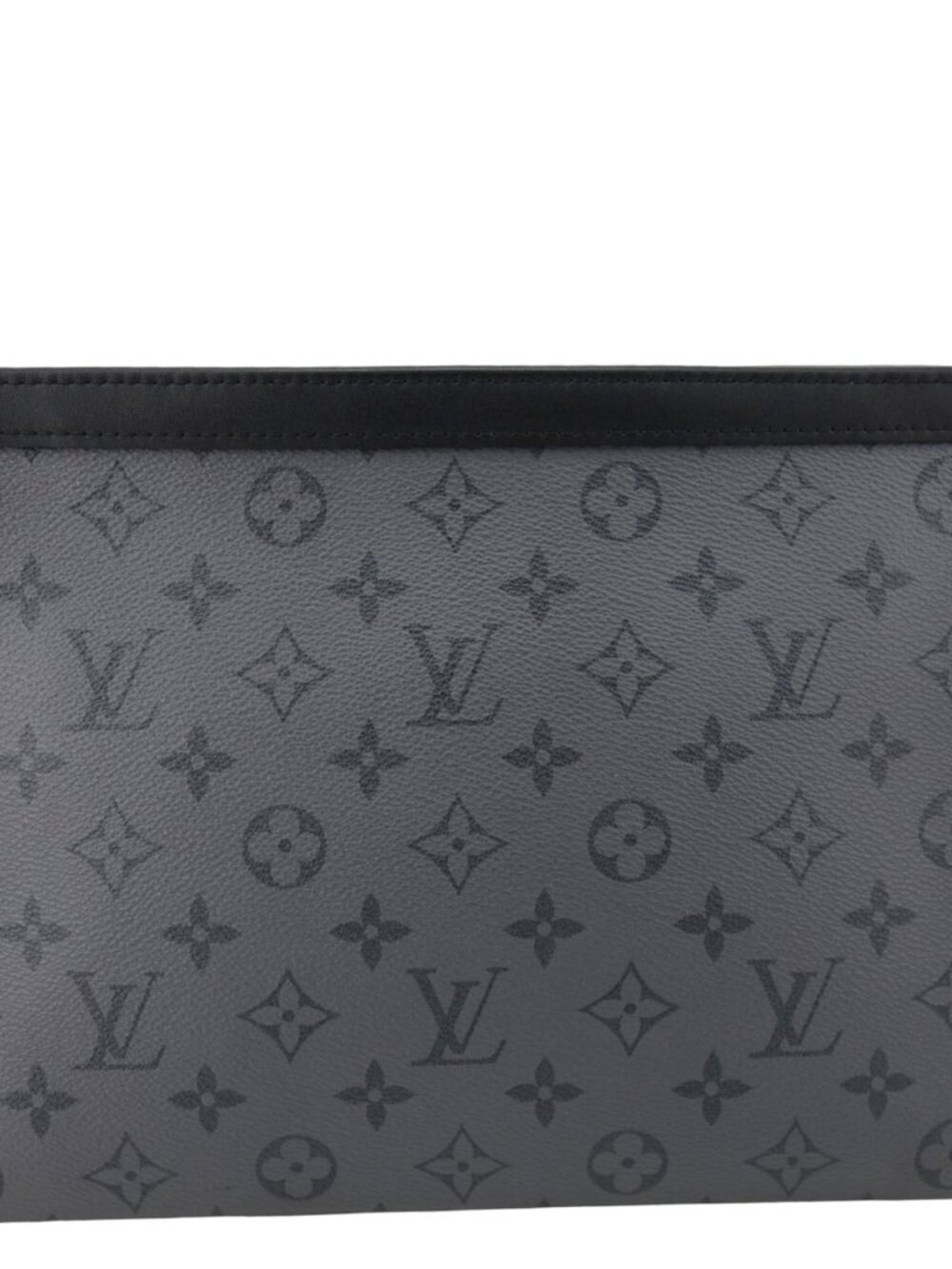 Louis Vuitton  Pochette Voyage MM Monogram Eclipse Canvas Pouch Bag Grey